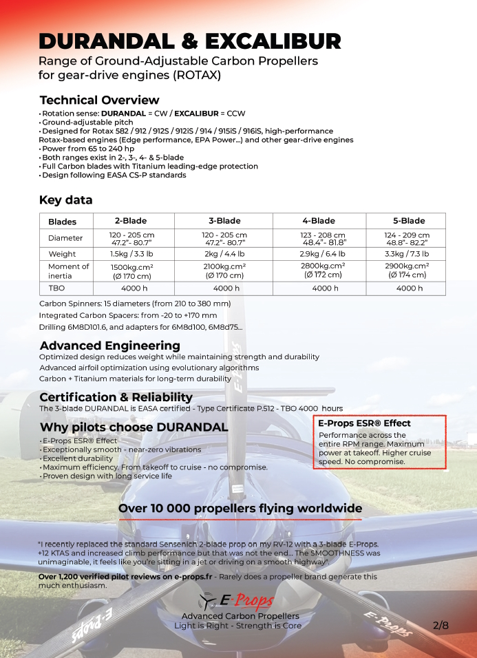 DURANDAL EXCALIBUR E-PROPS