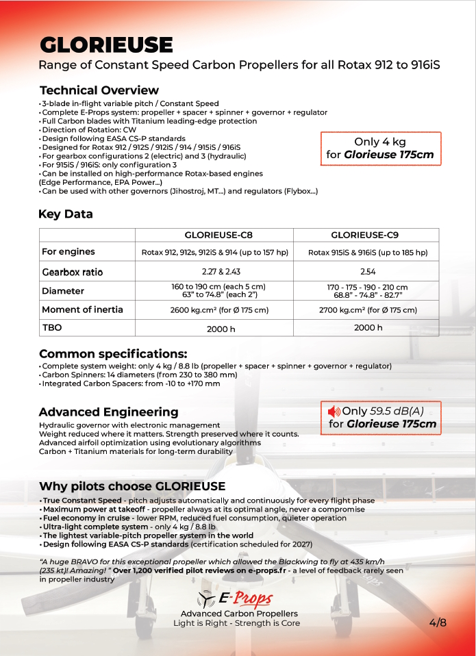 GLORIEUSE E-PROPS