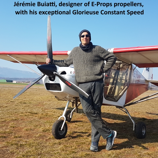 Jérémie Buiatti with 3-blade propeller E-PROPS carbon GLORIEUSE